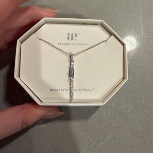 Bomb Party Elegant Silver Sterling Necklace with Blue Accent